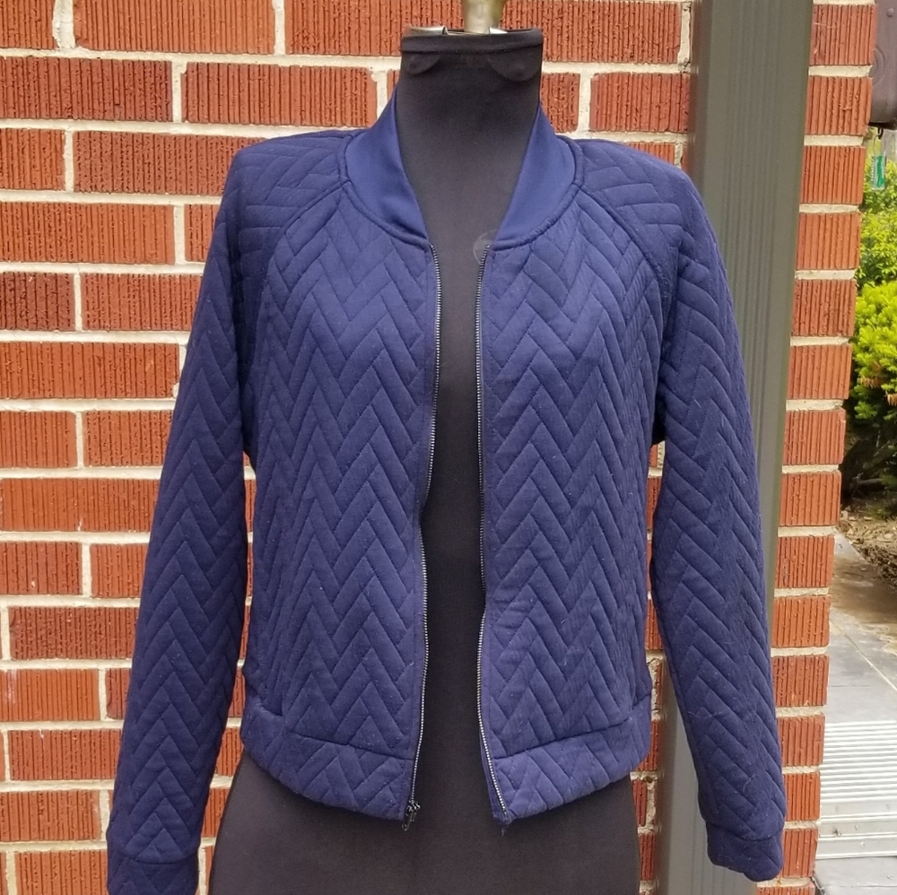 Bomber quilted zip jacket